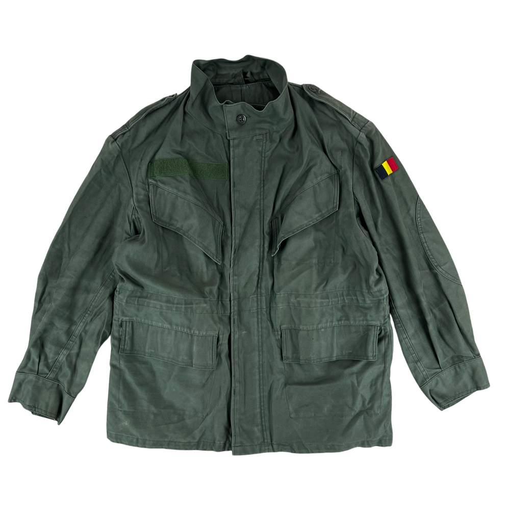 Belgian Army 1960s M64 Olive Green Field Jacket — Belgian military surplus jacket, archive ref BEA1960M64OGFJ