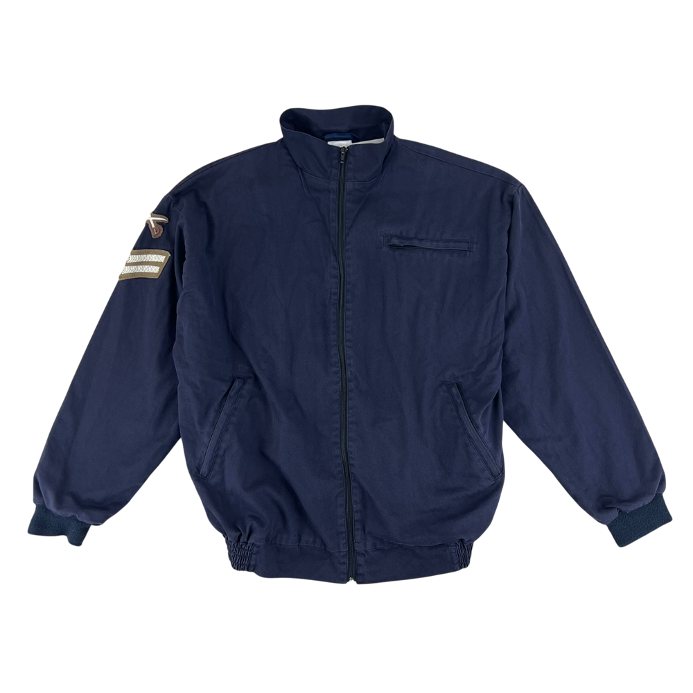 British Tri-Services 2000s Navy Blue PTI Tracksuit Jacket — British military surplus jacket, archive ref BT2000NBPTJ
