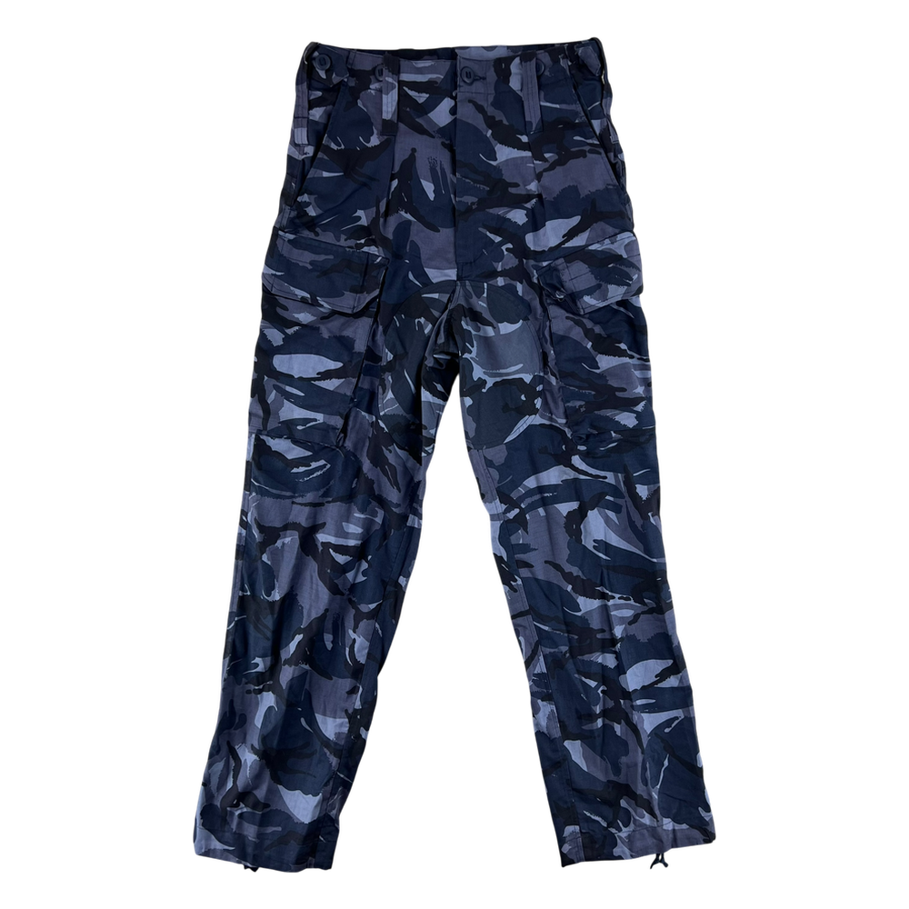 British Army 1990s OPFOR Blue DPM Combat Trousers — British military surplus trouser, archive ref BA1990OBDCT