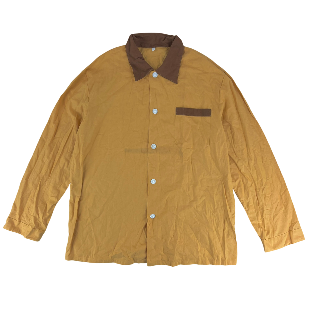 Czechoslovak Army 1980s Orange Pyjama Shirt — Czechoslovak military surplus shirt, archive ref CSA1980OPS