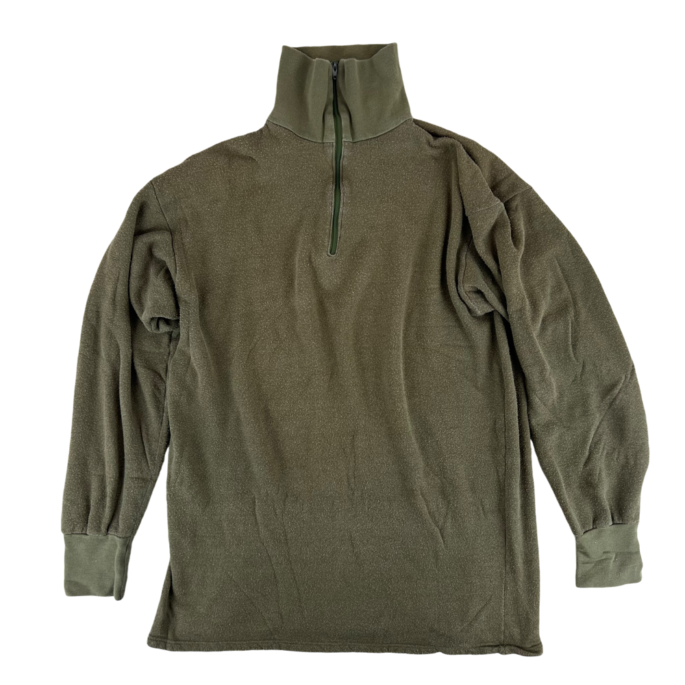 Dutch Army 1990s Thermal Olive Brown Norgie Pullover — Dutch military surplus pullover, archive ref NLA1990TOBNP