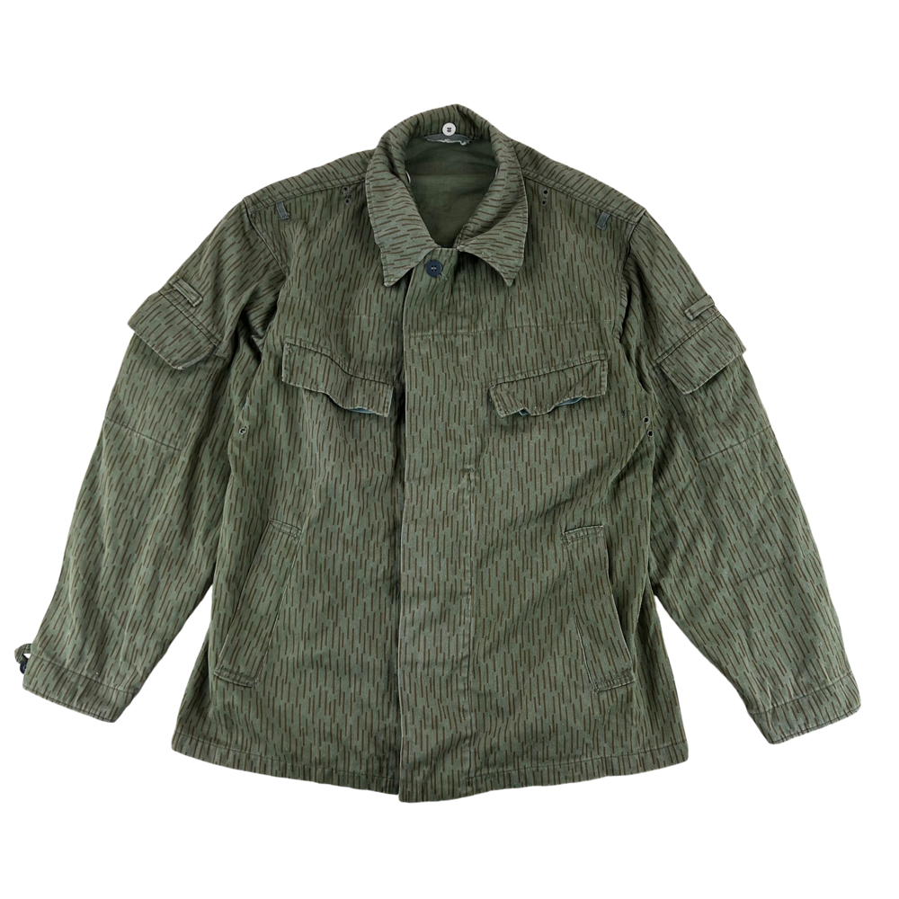 East German Army 1960s NVA Raindrop Strichmuster Camouflage Jacket — East German military surplus jacket, archive ref EGA1960NRSCJ