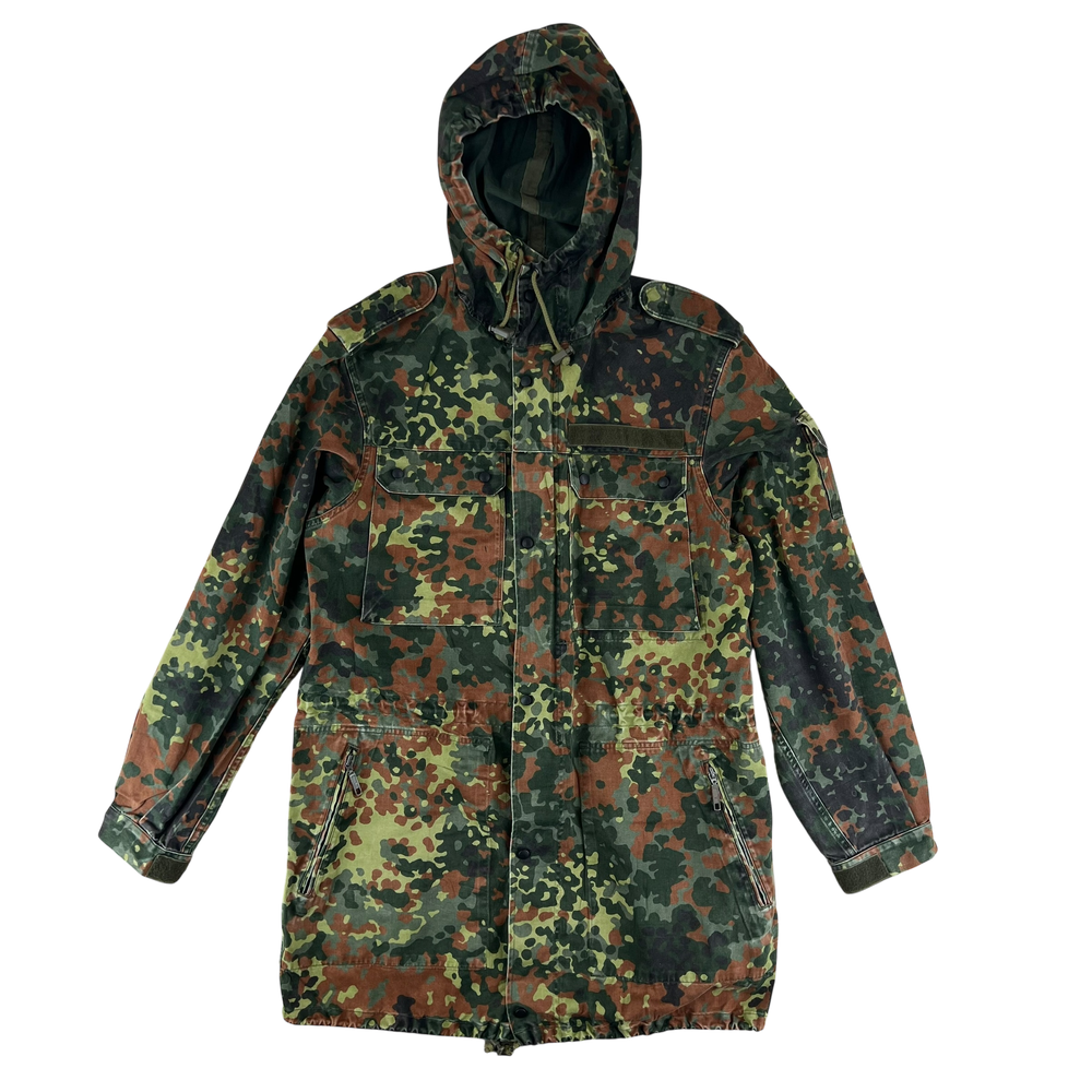 German Army 1990s Flecktarn Camouflage Combat Parka — German military surplus parka, archive ref GA1990FCCP