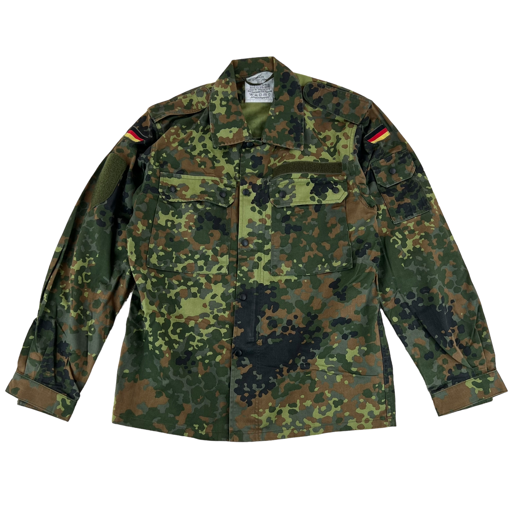 German Army 2010s Flecktarn Camouflage Long Sleeve Field Shirt — German military surplus shirt, archive ref GA2010FCLSFS