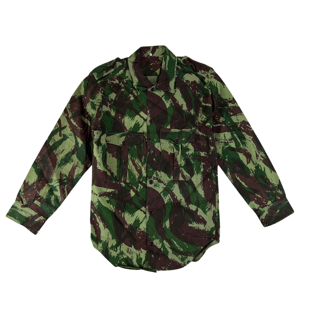 Portuguese Army 1960s M63 Lizard Camouflage Long Sleeve Shirt — Portuguese military surplus shirt, archive ref PTA1960M63LCLSS
