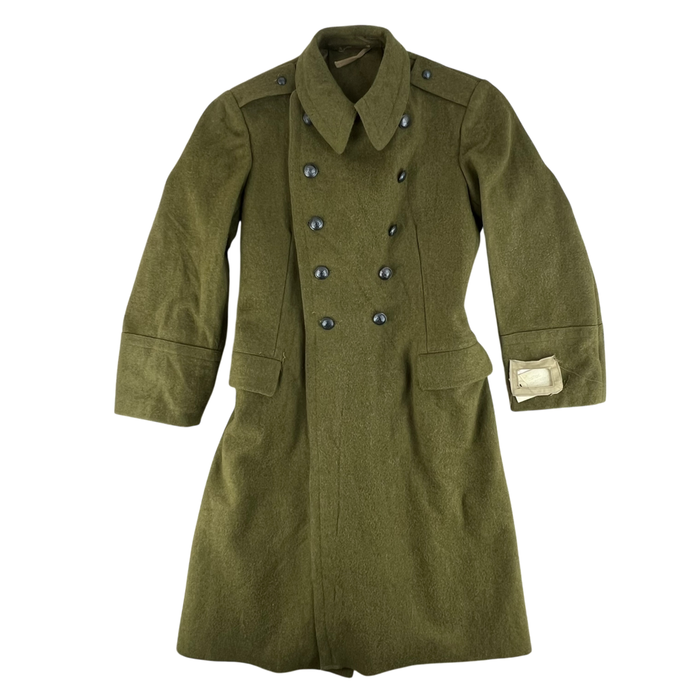 Romanian People's Army 1970s Khaki Wool Greatcoat — Romanian military surplus greatcoat, archive ref ROPA1970KWG