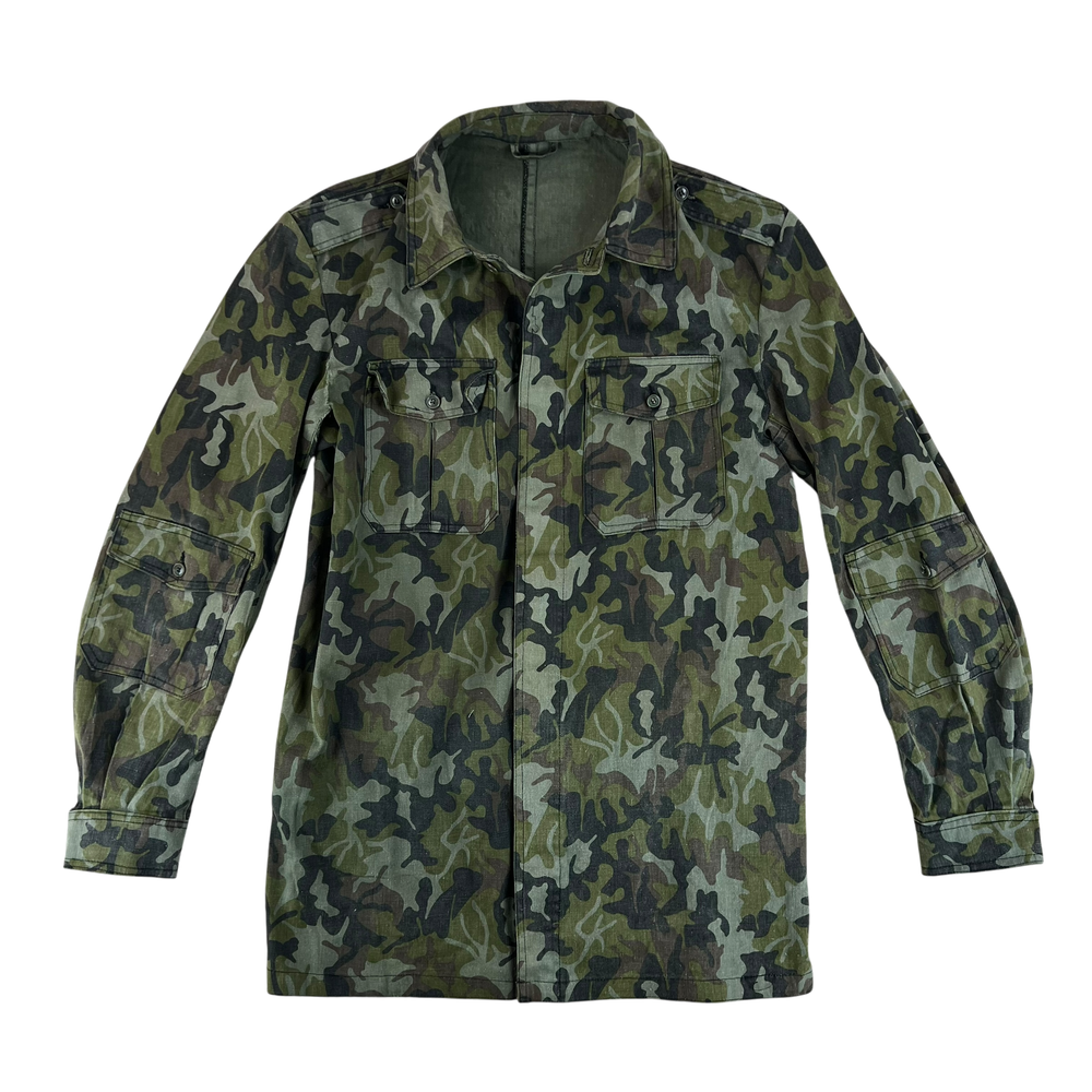 Romanian Army 1990s M1990 Leaf Camouflage Jacket — Romanian military surplus jacket, archive ref ROA1990M1990LCJ