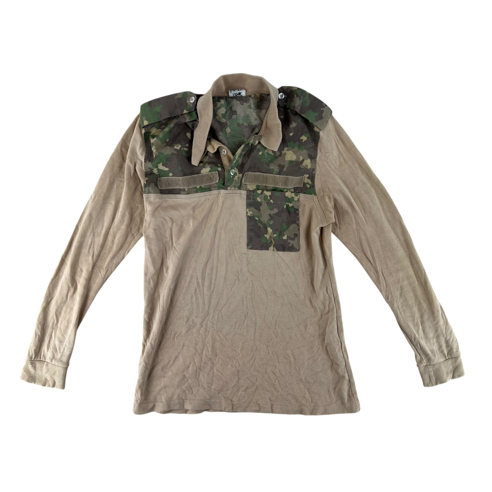 Romanian Army 2010s M2017 Woodland Camouflage Polo — Romanian military surplus polo, archive ref ROA2010M2017WCP