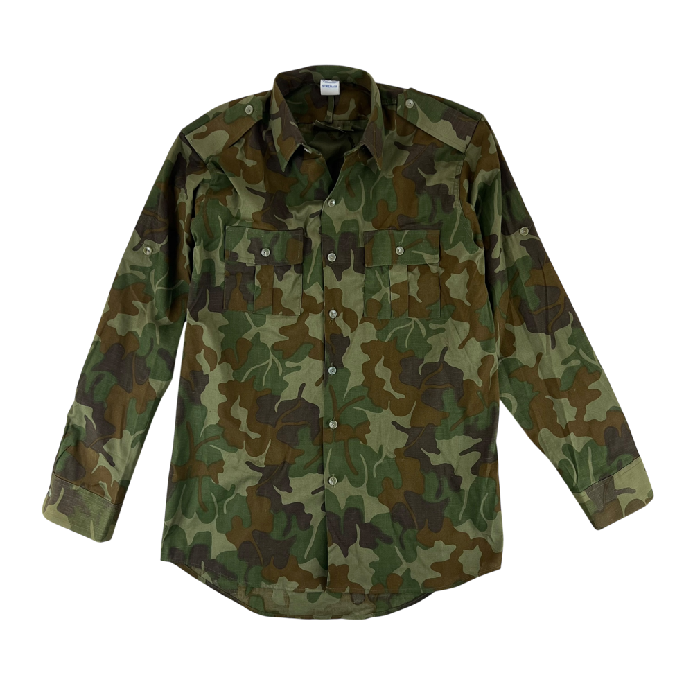 Romanian Army 1990s M1994 Vine Camouflage Long Sleeve Shirt — Romanian military surplus shirt, archive ref ROA1990M1994VCLSS
