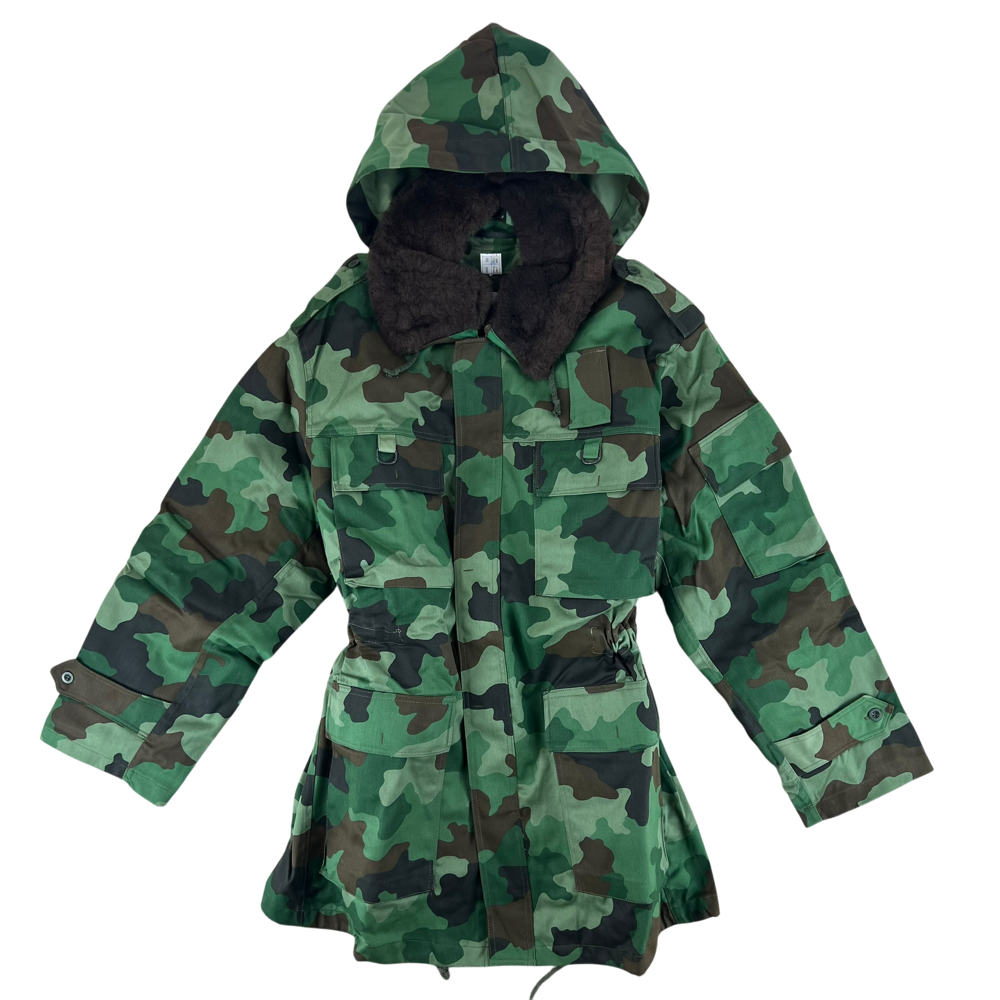 Serbian Army 1990s M93 Oak Leaf Camouflage Thermal Liner Parka — Serbian military surplus parka, archive ref SBA1990M93OLCTLP