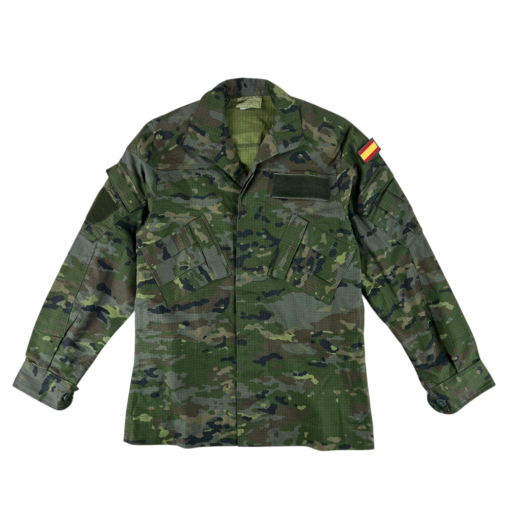 Spanish Army 2000s M09 Pixel Leaf Camouflage Ripstop Jacket — Spanish military surplus jacket, archive ref SPA2000M09PLCRJ
