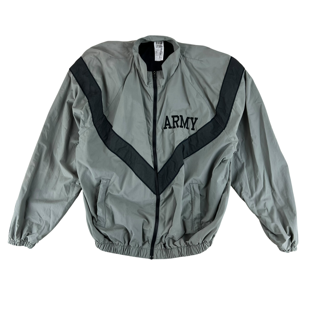 United States Army 2000s Grey PTU Track Jacket — United States military surplus jacket, archive ref USA2000GPTJ