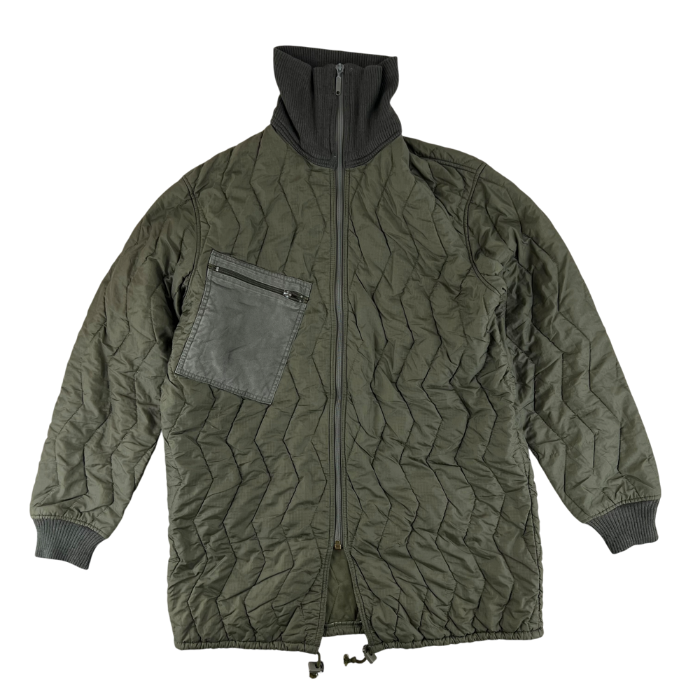 West German Army 1970s Khaki Thermal Liner Coat — West German military surplus liner, archive ref WGA1970KTLC