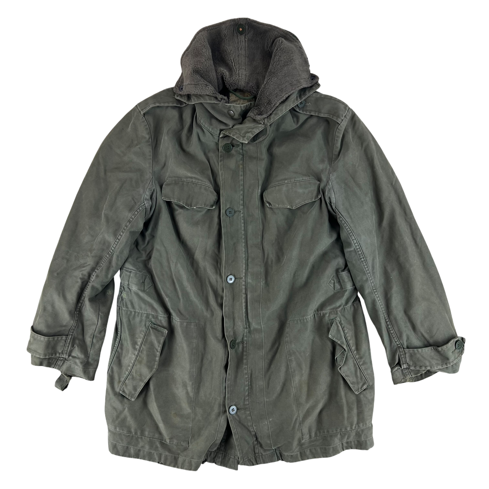 West German Army 1980s Olive Drab Parka With Thermal Liner — West German military surplus parka, archive ref WGA1980ODPWTL